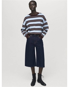 Lotuina оверсайз свитер в полоску, Dark Brown/Multi Mango