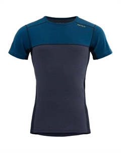 Рубашка с короткими рукавами Lauparen Merino 190 T-Shirt Man flow-night-ink Devold