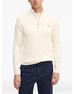 Свитер с воротником на молнии, нейтральный Gant