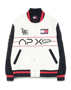 Бомбер на пуговицах из коллаборации с Mercedes, белый Tommy hilfiger