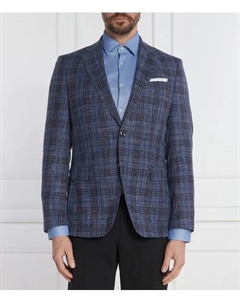 Элегантный шерстяной жакет h-hutson-233 Slim fit, синий Boss