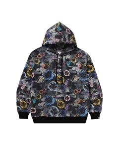 Худи Floral Camo Pattern Relaxed Fit Pullover Hoodie 'Black' Bape
