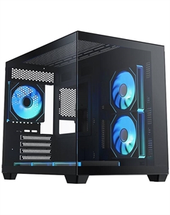 Корпус mATX QW500M 6ARGB-C10-UC Black без БП, боковая панель из закалённого стекла, USB 2.0, USB 3.0, USB Type-C Xastra