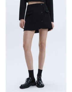 Юбка-трапеция мини костюмная в полоску Befree