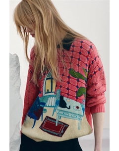 Джемпер-поло вязаный с принтом Befree