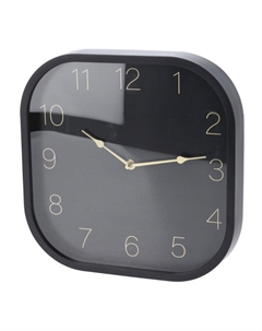 Часы настенные 300х300мм черные пластик Нет марки