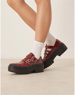 Кеды Chuck Taylor All Star на платформе Mary Janes бордового цвета Converse