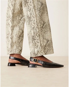 Черные балетки Loretta с открытым носком и открытой пяткой от Asos design