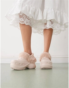 Сабо Bae с меховой подкладкой из кварца Crocs