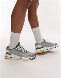 Кроссовки ON Cloudnova Form 2 для ежедневного ношения в сером и оранжевом цветах On running