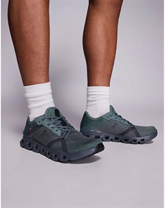 ON Cloud X 4 AD тренировочные кроссовки в зеленом цвете On running