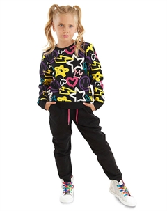 Толстовка 2tlg. Outfit Street Style, черный Denokids