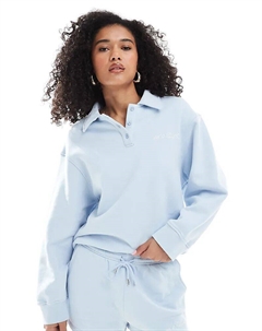 Толстовка с вышитым логотипом на воротнике, с пуговицами, синего цвета 4th & reckless