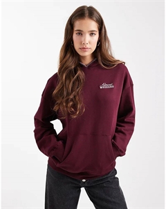 Толстовка Teen с декоративной строчкой бордового цвета Mango