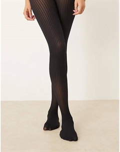 Прозрачные колготки в рубчик черного цвета Asos design