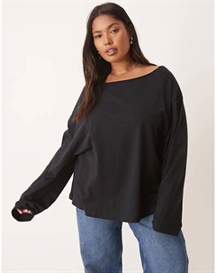 Лонгслив с длинным рукавом и открытыми плечами DESIGN Curve Asos