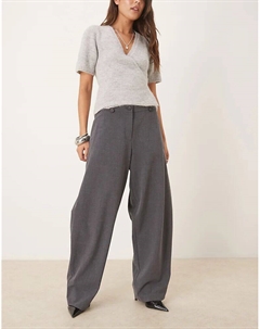 Брюки-бочонки многофункционального кроя темно-серого цвета Asos design