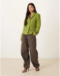 Приталенный блейзер зеленого цвета Asos design