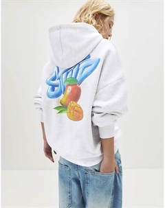 Толстовка Stwd Mango в сером меланжевом цвете Pull & bear