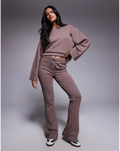 Комбинируемые расклешенные джоггеры цвета темно-серого Asos design