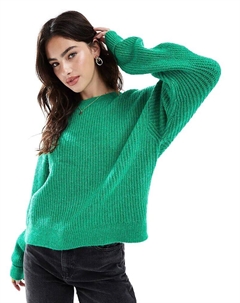 Джемпер Brushed с круглым вырезом зеленого цвета Superdry