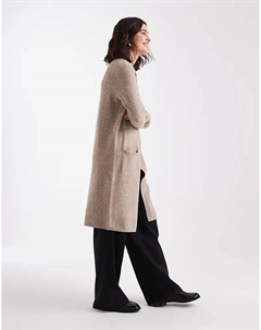 Удлиненный кардиган в бежево-меланжевом цвете Vero moda