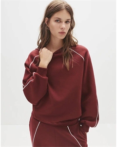 Толстовка Burgundy с кантом бордового цвета Pull & bear