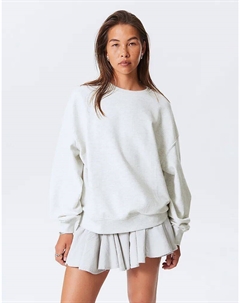 Свободная толстовка свободного кроя серого меланжа Weekday