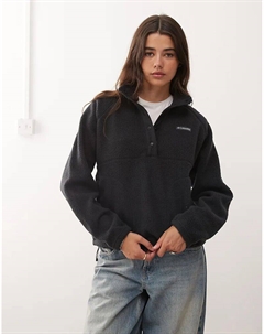 Флисовая кофта Jasper Ridge с эффектом зернистости, черная, с застежкой на 1/2 кнопки Columbia