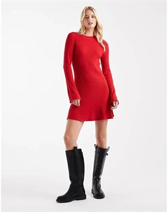 Tall мини-платье-фигуристка красного цвета Only