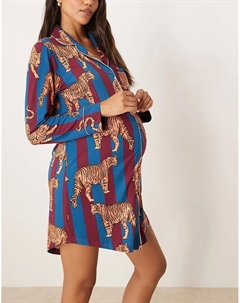 Ночная рубашка для беременных с принтом в тигровую полоску Chelsea peers