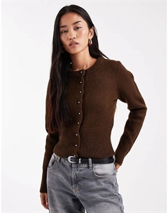 Пушистый вязаный кардиган аккуратного кроя Asos design