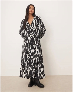 Платье-халат мидакси с абстрактным принтом Jdy