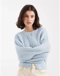 Вязаный кардиган с рукавами-коконами светло-голубого цвета Asos design