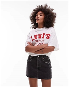 Мини-юбка из денима Icon с декором, цвет: черный Levi's®