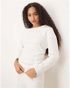 Зимний белый супермягкий джемпер из комплекта Asos design