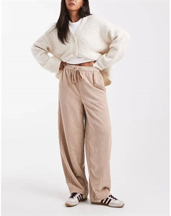 Брюки с застежкой-молнией на щиколотку, серо-коричневые Asos design