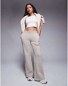 Широкие брюки-джоггеры из хлопковой смеси Petite цвета «песок» Kaiia