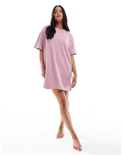 Ночная рубашка с логотипом на груди, розового цвета Hugo red