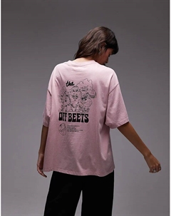 Футболка oversize с принтом на спине розового цвета Levi's®