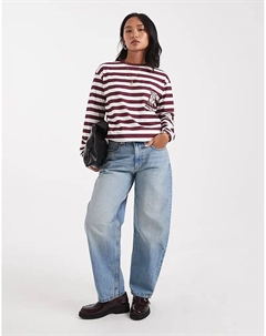 Джинсы DESIGN Petite с зауженными бретелями цвета винтажной стирки Asos