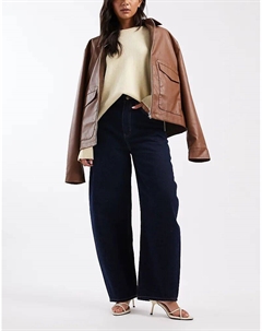 Джинсы-бочонки с высокой талией, цвет: белый Asos design