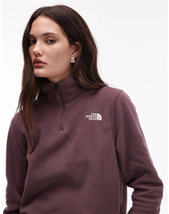 Флисовая кофта North Face Glacier с застежкой-молнией 1/4 коричневого цвета The north face