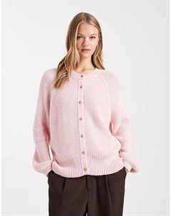 Вязаный кардиган реглан светло-розового цвета Asos design