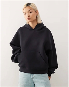 Толстовка свободного кроя темно-синего цвета из ткани в стиле «дайвинг» Weekday