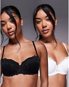 Набор из 2 бюстгальтеров-балконетов Sexy Lace черного и белого цветов Ann summers