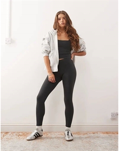 Бесшовные эластичные леггинсы, комбинируемые и сочетаемые, темно-серого цвета Weekday