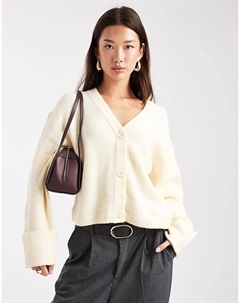 Кардиган с широкими манжетами и V-образным вырезом в цвете пахты Miss selfridge