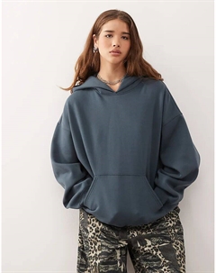 Толстовка из толстого джерси оверсайз цвета «петрольно-зеленый» Weekday