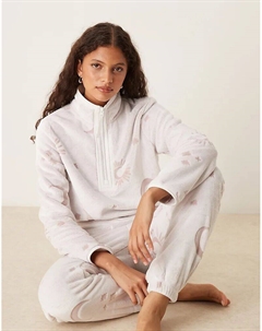 Флисовый комплект для дома с однотонным звездным принтом Chelsea peers